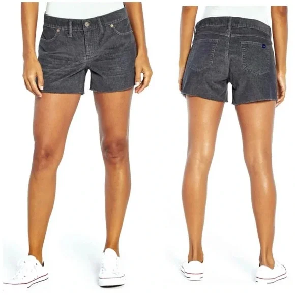 GAP Gray Corduroy Shorts Raw Hem Size 10 - Picture 13 of 13